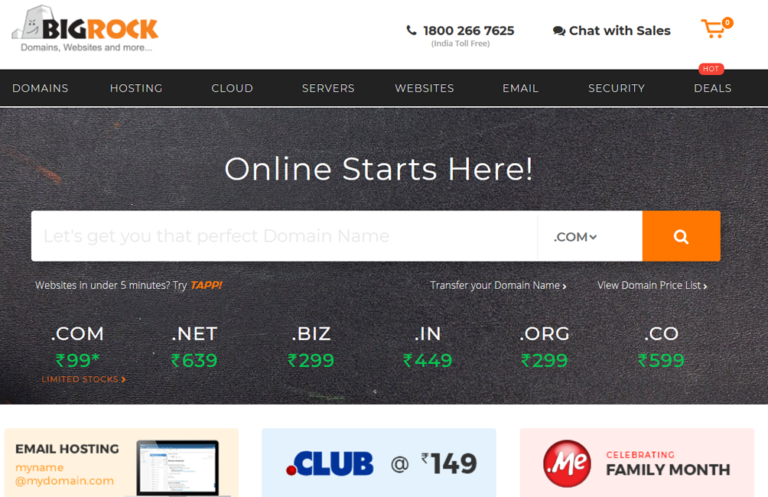 Review of BigRock Hosting Company